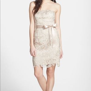 Like new! Adrianna Papell Strapless Lace Dress